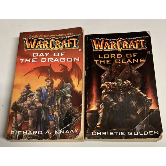World of Warcraft Day Of The Dragon And Lord of the Clans Paperback Lot of (2) - Picture 1 of 8